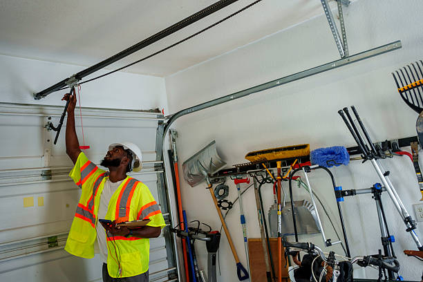 Professional Garage Door Panel Replacement technician working in Taylor Lake Village, TX